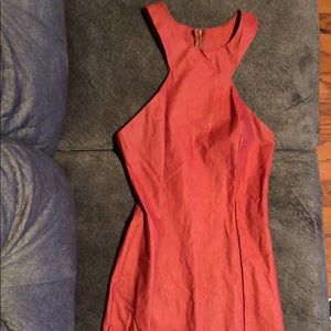 Red spandex party dress